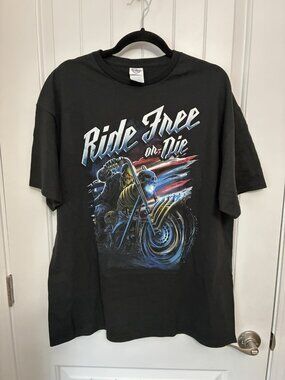 Ride Free Or Die Tee In Black XL